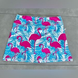 Ready Golf Skirt Skort Flamingos Pink Aqua M readygolf.com